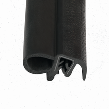 Load image into Gallery viewer, Door Trim Seal with Internal Rubber Flange 45/64" Bulb Diameter X 0.039"-17/64" Grip Range X 21/32" U Height