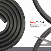 Load image into Gallery viewer, Door Trim Seal with Internal Rubber Flange 45/64" Bulb Diameter X 0.039"-17/64" Grip Range X 21/32" U Height