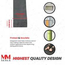 Load image into Gallery viewer, Solid Rubber Roll - Heavy-Duty Neoprene Rubber Sheet, EPDM Rubber Strip for Gaskets, Sealing, Flooring, Anti-Vibration