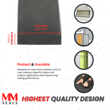 Load image into Gallery viewer, Solid Rubber Roll - Heavy-Duty Neoprene Rubber Sheet, EPDM Rubber Strip for Gaskets, Sealing, Flooring, Anti-Vibration