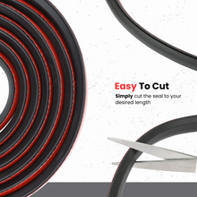 Load image into Gallery viewer, Universal P Shape Rubber Seal Weather Strip Hollow Door Window Edge Moulding Trim Decorate Weatherstrip