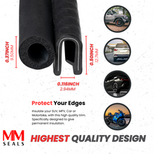 Load image into Gallery viewer, Automotive Side Bulb Rubber Seal –  EPDM Weather Stripping for Car, Truck & RV Doors – Waterproof, Noise Reduction, Anti-Vibration & Air-Tight Seal