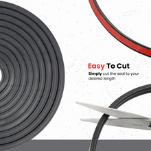 Load image into Gallery viewer, M M SEALS Small Bulb B-Shape Weather Stripping with self Adhesive Height 0.23 inch (6mm) x 0.47 inch (12mm) Width