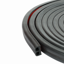 Load image into Gallery viewer, M M SEALS Small Bulb B-Shape Weather Stripping with self Adhesive Height 0.23 inch (6mm) x 0.47 inch (12mm) Width