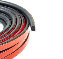 Load image into Gallery viewer, Self-Adhesive D-Shaped Solid Sponge Rubber Weather Stripping – Anti-Vibration & Soundproof Seal – Small Size (0.27" Height x 0.31" Width)