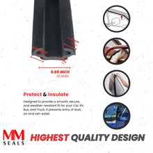Load image into Gallery viewer, Universal Flocked Rubber Glass Run Channel – Flexible Window Seal Track for Car, RV, Bus, and Truck