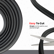 Load image into Gallery viewer, Universal Flocked Rubber Glass Run Channel – Flexible Window Seal Track for Car, RV, Bus, and Truck