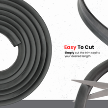 Load image into Gallery viewer, Rubber Seal with Top Edge – Flexible Weatherproof Vibration Damper for Doors, Hatches, Lockers, Cabinets, Motor Covers & Enclosures