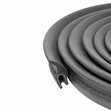 Load image into Gallery viewer, Rubber Seal with Top Edge – Flexible Weatherproof Vibration Damper for Doors, Hatches, Lockers, Cabinets, Motor Covers & Enclosures