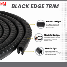 Load image into Gallery viewer, Small U-Shaped Edge Trim – Flexible Rubber Seal for Metal Edges – Push-On PVC Protector for Car Doors, RVs, Toolboxes – Fits 1/8 inch Edge (3mm)