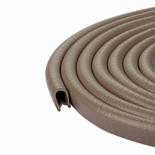 Load image into Gallery viewer, Brown Car Door Protector U Shape - Edge Trim - Door Edge Guard - Black Car Guards - and Protective Strip for Car Door Entry and Protection