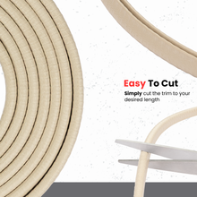 Load image into Gallery viewer, Small Beige U-Channel Edge Trim Seal – Fits Edge 1/16" to 1/8" – Flexible PVC Edge Protector for Metal Panels, Doors, Cabinets, and Car Body – Weatherproof