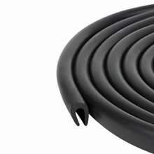 Load image into Gallery viewer, Black U Channel Edge Trim Seal EPDM 33/64" high X 11/32" Wide