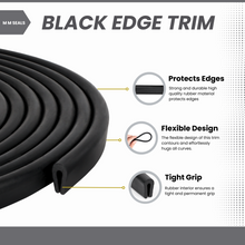 Load image into Gallery viewer, Rubber U Channel Edge Trim Small, Fits 1/16 inch Edge (1.6mm)