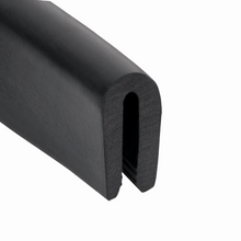 Load image into Gallery viewer, M M SEALS D044 M M SEALS D044 Black U Channel Edge Trim Seal EPDM 17/32" high x 3/32" Wide