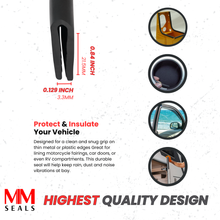 Load image into Gallery viewer, M M SEALS D045 Black U Channel Edge Trim Seal EPDM 27/32" high x 1/8" Wide