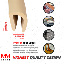 Load image into Gallery viewer, U-Shape Rubber Edge Trim Seal β Edge Protector for Metal and Glass Edges β Weather Resistant, Noise & Vibration Reduction