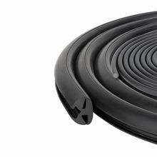 Load image into Gallery viewer, EPDM Dense Rubber Window Locking Gasket Weather Stripping Tow-Piece Locking Action (Inline), Fits 3/16" Inch Glass and 3/32" Inch Panel Edge