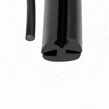 Load image into Gallery viewer, EPDM Dense Rubber Window Locking Gasket Weather Stripping Tow-Piece Locking Action (Inline), Fits 3/16" Inch Glass and 3/32" Inch Panel Edge