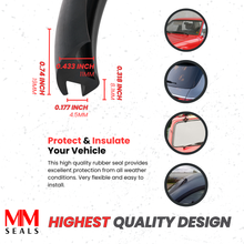 Load image into Gallery viewer, Small Windshield Rubber Seal – Single Channel Glass Gasket for Car Front and Rear Glass – Flexible EPDM Automotive Glass Seal