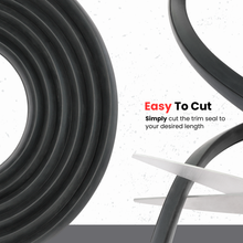 Load image into Gallery viewer, S-Shape Glass Rubber Seal | Universal Edge Seal for Electric Panels, Machines, and Metal Boxes | Flexible Weatherproof Gasket Strip