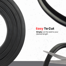 Load image into Gallery viewer, Car Door Side Window Rubber Seal β Universal U-Shape Weatherstrip for Water, Dust & Noise Protection β EPDM Automotive Trim, Easy Installation