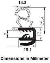 Load image into Gallery viewer, M M SEALS - Premium Double Bulb Automotive Door Trim Seal with Internal Rubber Fin for Car and Truck - Bulb Diameter 0.56 inches (14.3mm)