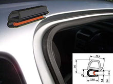 Load image into Gallery viewer, Brown Door Rubber Seal Horizontal Bulb 0.62" Bulb Height x 0.039"-0.137" Grip Range x 0.53 U Height