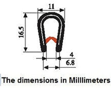 Load image into Gallery viewer, Light Gray Edge Trim Large Size | U Height: 21/32", Grip Range: 3/64" - 5/32" | for Door, Window, Metal Edges, Caravan, Trailer and car Doors