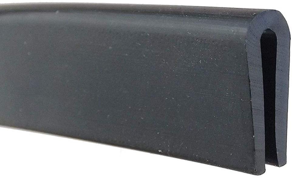 M M SEALS D045 Black U Channel Edge Trim Seal EPDM 27/32" high x 1/8"