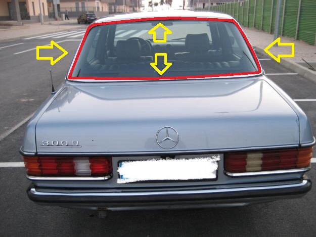 Shops Mercedes W123 Sedan Rear Window Sealing New