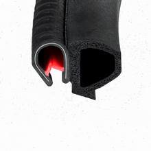 Load image into Gallery viewer, Automotive Door Rubber Seal with Horizontal Bulb – Weatherproof Edge Trim for Cars, Trucks, RVs, and Toolboxes – No Adhesive Needed – Flexible Push-On Design – Height: 5/8&quot; (16mm), Width: 9/16&quot; (13.6mm), Edge Thickness: 5/32&quot; (3.8mm)
