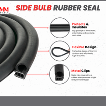Load image into Gallery viewer, Automotive Side Bulb Rubber Seal – EPDM Weather Stripping for Car, Truck &amp; RV Doors – Waterproof, Noise Reduction, Anti-Vibration &amp; Air-Tight Seal
