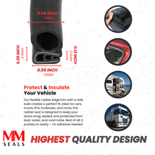Load image into Gallery viewer, Automotive Side Bulb Rubber Seal – EPDM Weather Stripping for Car, Truck &amp; RV Doors – Waterproof, Noise Reduction, Anti-Vibration &amp; Air-Tight Seal

