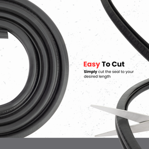 Door Rubber Strip Small Bulb 9/16" Bulb Diameter x 0.039"-9/64" x 35/64" U Height