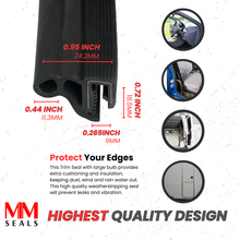 Load image into Gallery viewer, Double Bulb Door Seal –  Weatherstrip for Doors, Windows, Cars, Trucks, RVs &amp; Boats – Noise-Reducing, Windproof &amp; Waterproof Gasket
