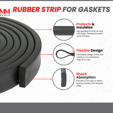 Load image into Gallery viewer, Sponge Rubber Seal Solid 0.39 inch Height X 1.18 inch Width
