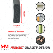 Load image into Gallery viewer, Sponge Rubber Seal Solid 0.39 inch Height X 1.18 inch Width
