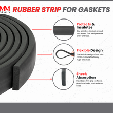 Load image into Gallery viewer, Sponge Rubber Seal 0.39&quot; Height X 1.57&quot; Width | Universal weatherstrip Extrusion Neoprene Strip
