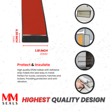 Load image into Gallery viewer, Solid Rubber Roll - Heavy-Duty Neoprene Rubber Sheet, EPDM Rubber Strip for Gaskets, Sealing, Flooring, Anti-Vibration
