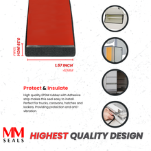 Load image into Gallery viewer, Solid Rubber Roll - Heavy-Duty Neoprene Rubber Sheet, EPDM Rubber Strip for Gaskets, Sealing, Flooring, Anti-Vibration
