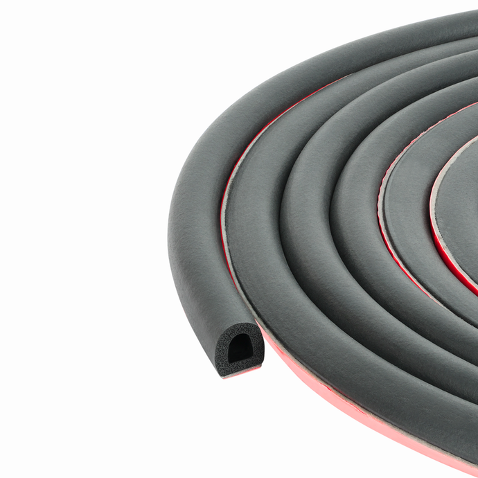 M M SEALS Weather Stripping D Shape, Fits Gap 0.2 to 0.3 inch (5-8mm)