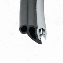 Load image into Gallery viewer, Light Gray Door Rubber Seal Large Grip Range 61/64&quot; Bulb Height x 17/64 Grip Range x 43/64&quot; U Height

