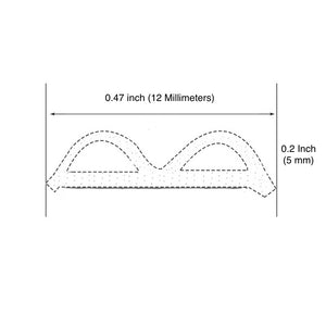 B shape sponge rubber seal small size - Height 0.2 inch (5mm) - Width 0.47 inch (12mm)