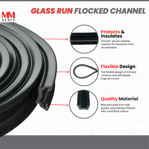 Window Glass Run Flocked Channel