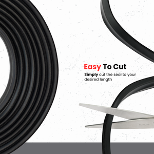 M M SEALS B004 Flexible Flocked Rubber Glass Run Channel for Universal RV Window, Car, Bus and Truck