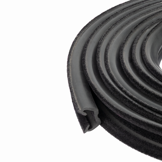 Universal Flocked Rubber Glass Run Channel – Flexible Window Seal Track for Car, RV, Bus, and Truck
