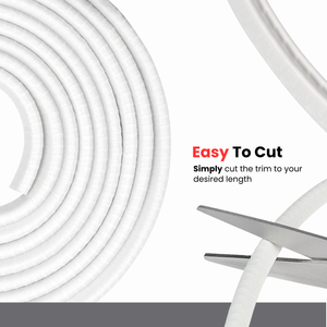 White Edge Trim Small, Fits Edge 1/16 to 1/8 inch (1-3mm)