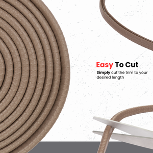 Small Brown U-Channel Edge Trim Seal – Fits Edge 1/16" to 1/8" – Flexible PVC Edge Protector for Metal Panels, Doors, Cabinets, and Car Body – Weatherproof