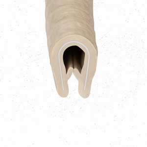 Small Beige U-Channel Edge Trim Seal – Fits Edge 1/16" to 1/8" – Flexible PVC Edge Protector for Metal Panels, Doors, Cabinets, and Car Body – Weatherproof